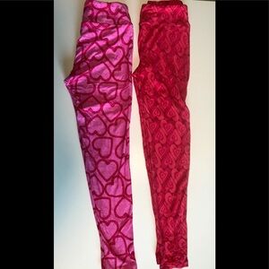 Lularoe LLR Valentine legging pack of 2 OS